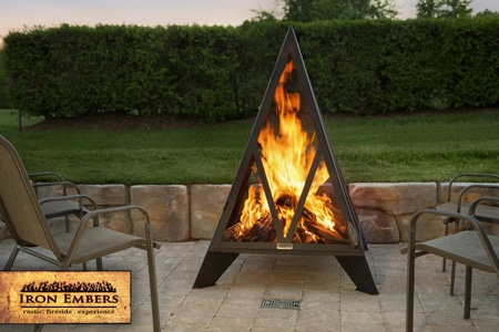5′ Pyramid Outdoor Fireplace